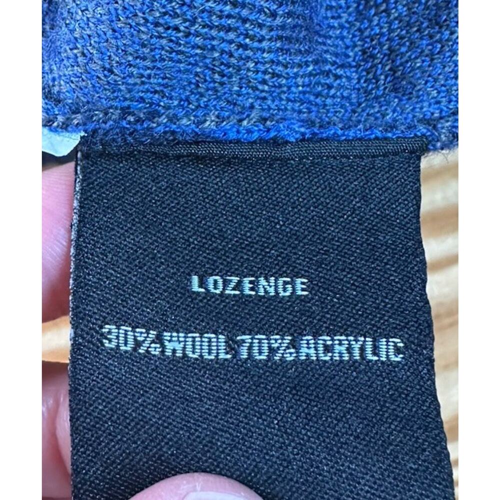 Kartel Argyle Patterned Wool Sweater Size Large M… - image 4